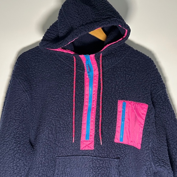 J.Crew Vintage Sherpa Sweater – Navy Blue, Size M/L - Picture 2 of 6